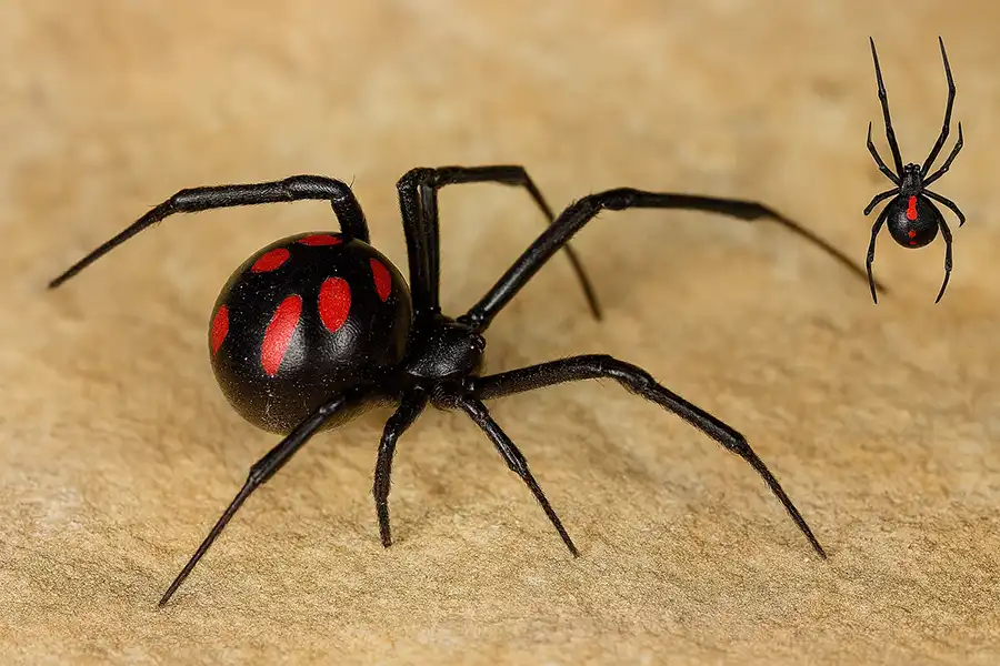 Зображення каракурта (європейської чорної вдови)