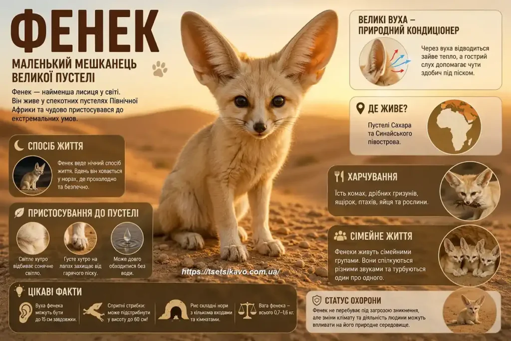 Фенек (Vulpes zerda) інфографіка