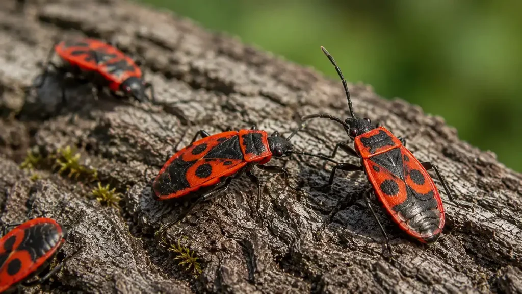 Клоп-солдатик (Pyrrhocoris apterus) на дереві
