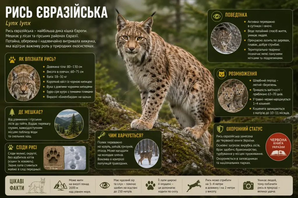 Рись євразійська інфографіка