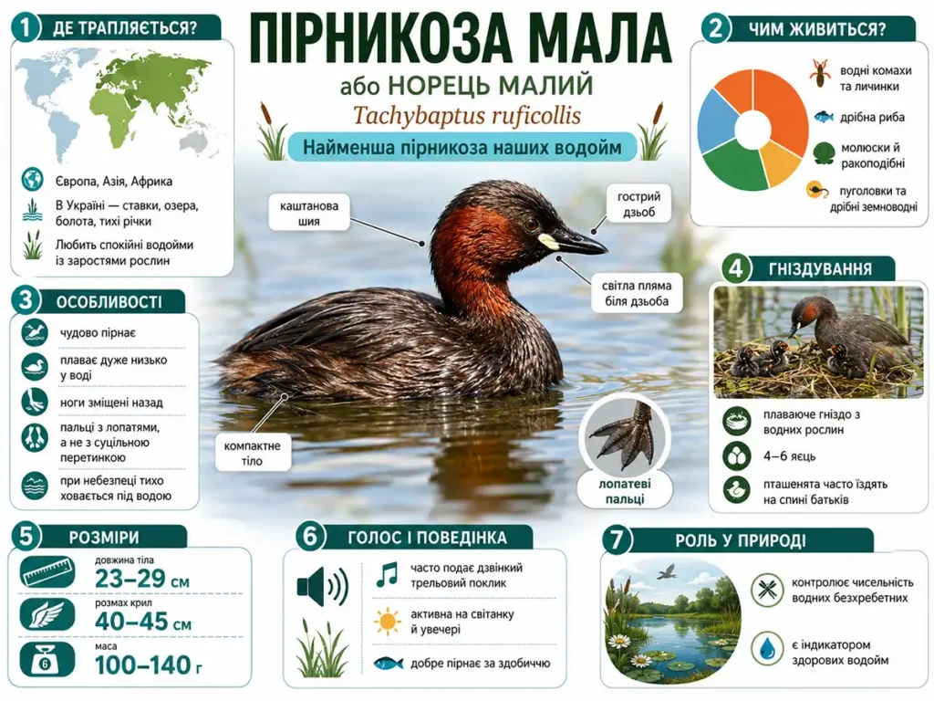 Пірникоза мала або норець малий інфографіка